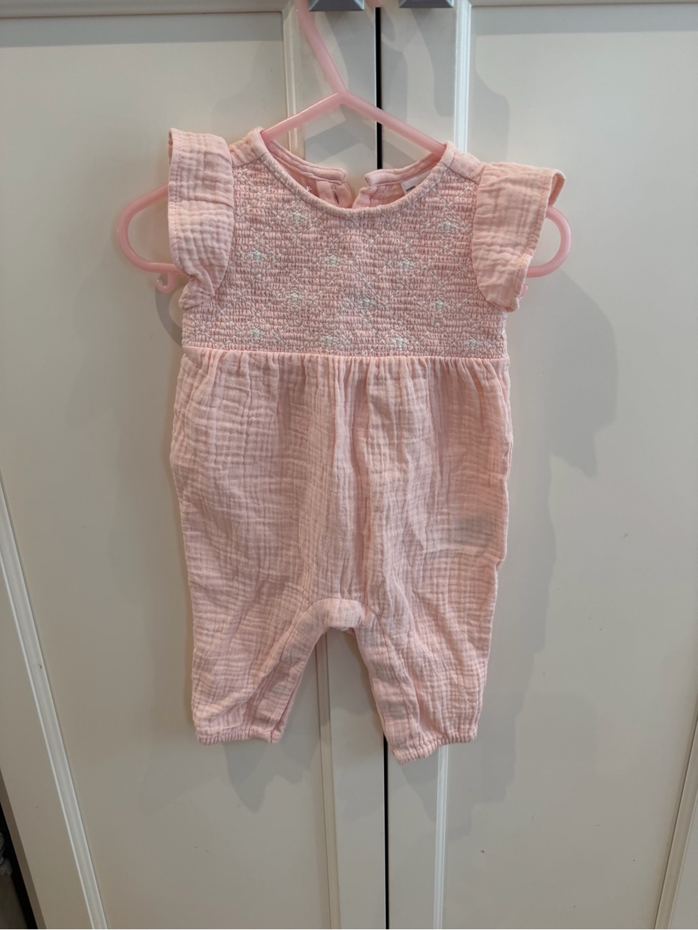 Carters 3m Soft Pink cotton Baby Girl Romper